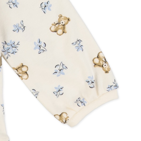 スムースくまポシェット風長袖Tシャツ