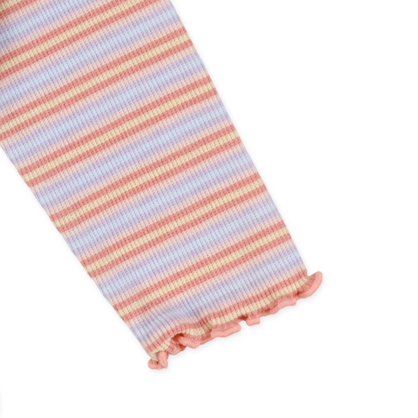 スパンテレコお花レースボーダー長袖Tシャツ