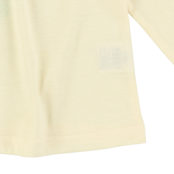 前後プリントスモック風長袖Tシャツ