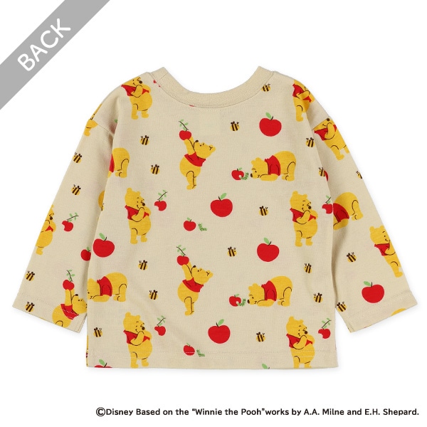 総柄長袖Tシャツ（くまのプーさん）