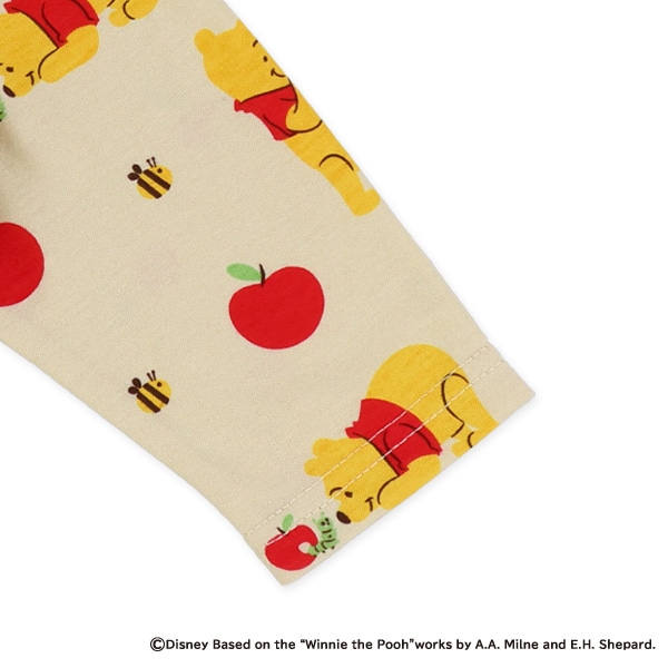 総柄長袖Tシャツ（くまのプーさん）