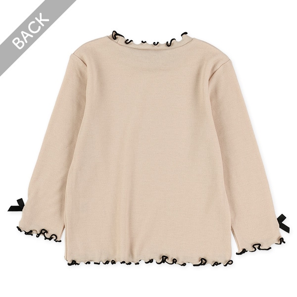 袖リボンメロウ長袖Tシャツ