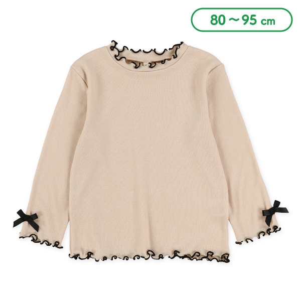 袖リボンメロウ長袖Tシャツ