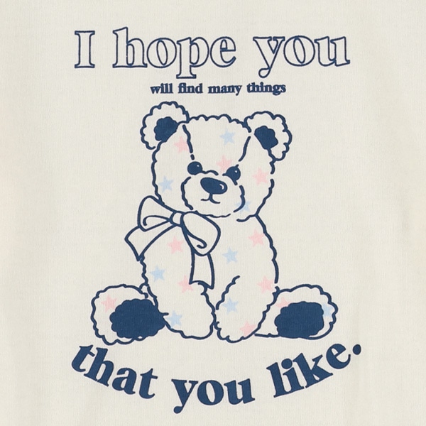 ケーキ・くま・ねこ長袖Tシャツ