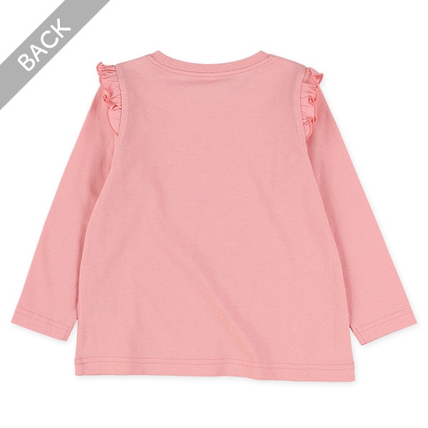 くま・うさぎ肩フリル長袖Tシャツ