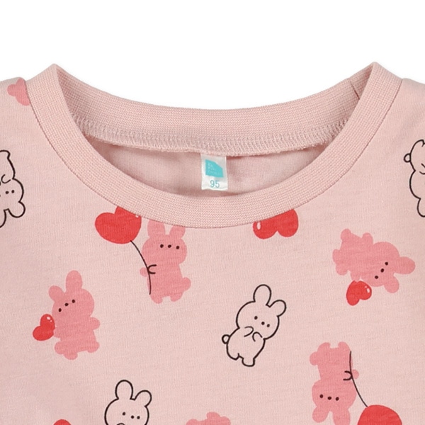 ハートアニマル総柄長袖Tシャツ