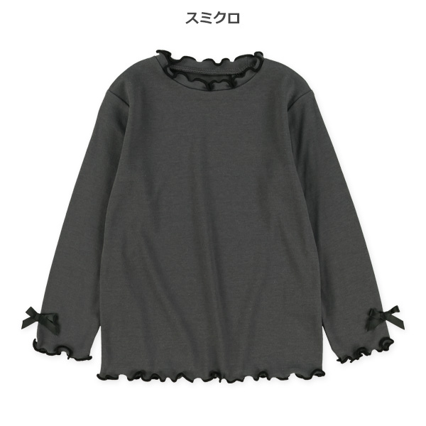 袖リボンメロウ長袖Tシャツ