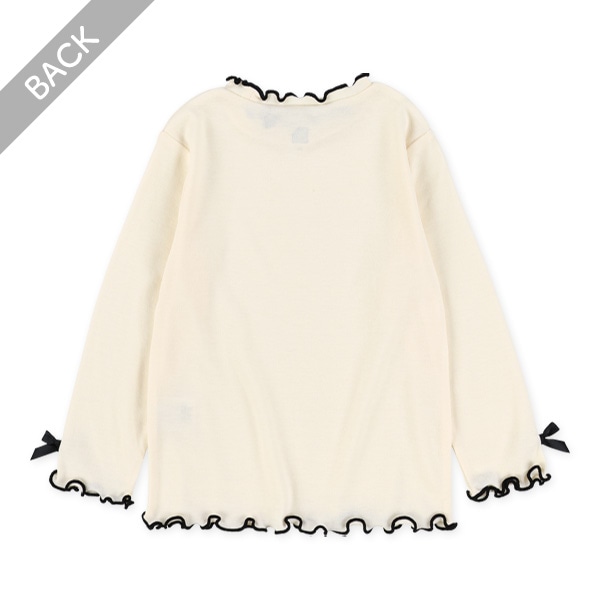 袖リボンメロウ長袖Tシャツ