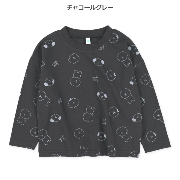 いぬ総柄長袖Tシャツ