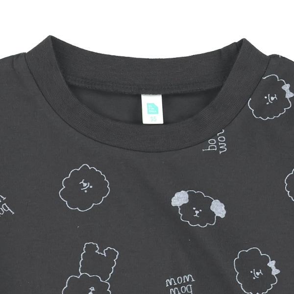 いぬ総柄長袖Tシャツ