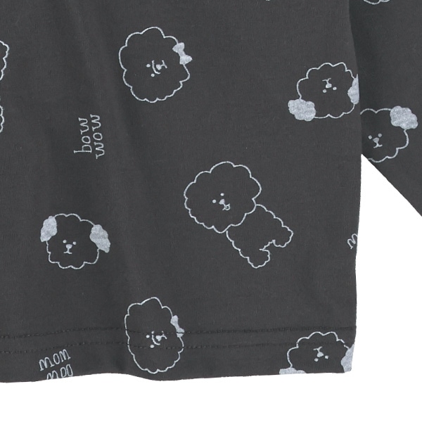 いぬ総柄長袖Tシャツ