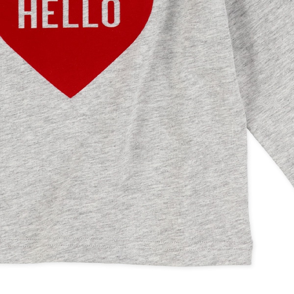 フロッキーハート長袖Tシャツ