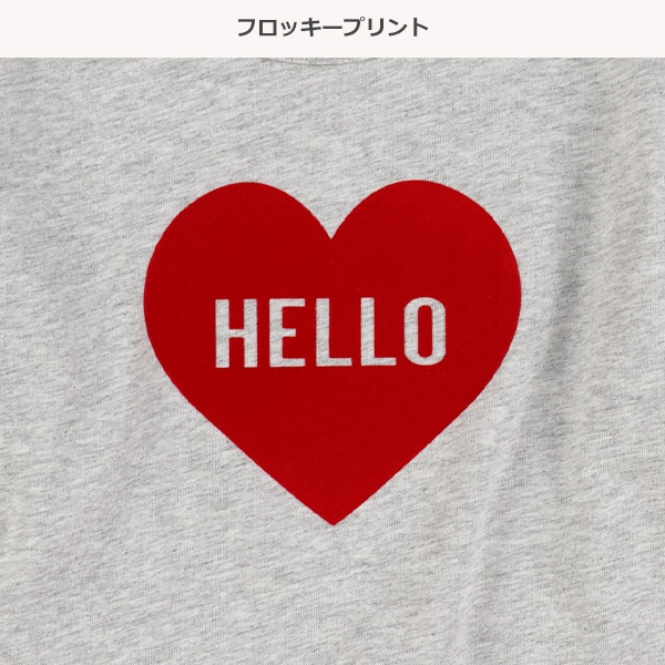 フロッキーハート長袖Tシャツ