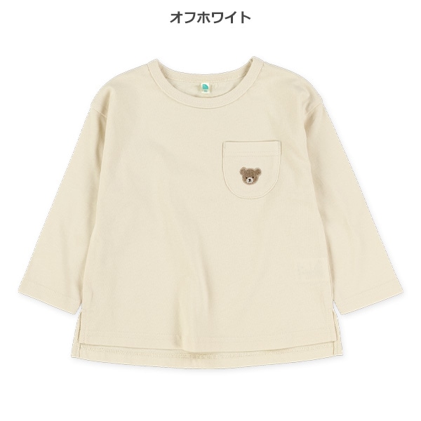 ポケット刺繍長袖Tシャツ