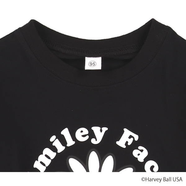 スマイルフェイス総柄長袖Tシャツ