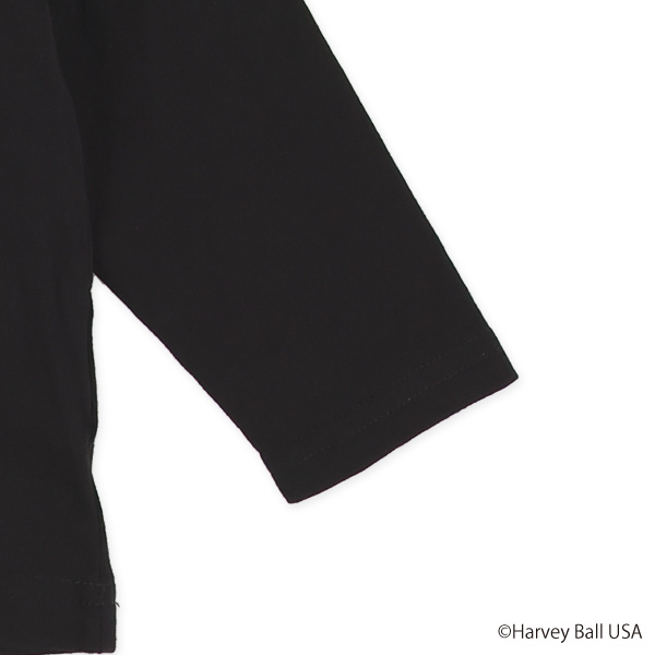 スマイルフェイス総柄長袖Tシャツ