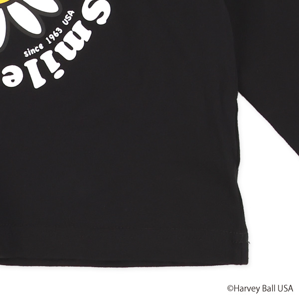 スマイルフェイス総柄長袖Tシャツ