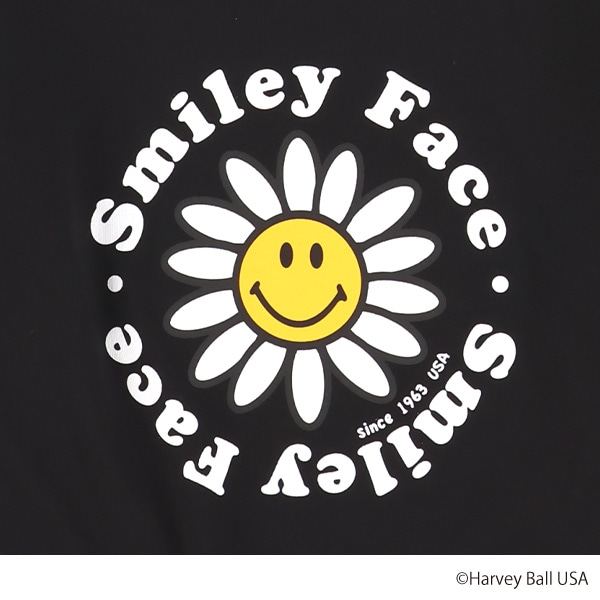 スマイルフェイス総柄長袖Tシャツ