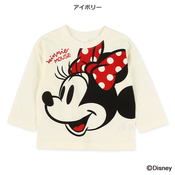 ビッグフェイス長袖Tシャツ（ミニーマウス）