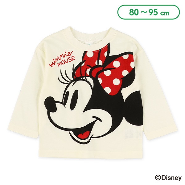 ビッグフェイス長袖Tシャツ（ミニーマウス）