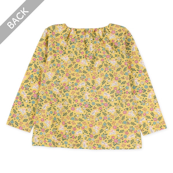 小花総柄スモック長袖Tシャツ