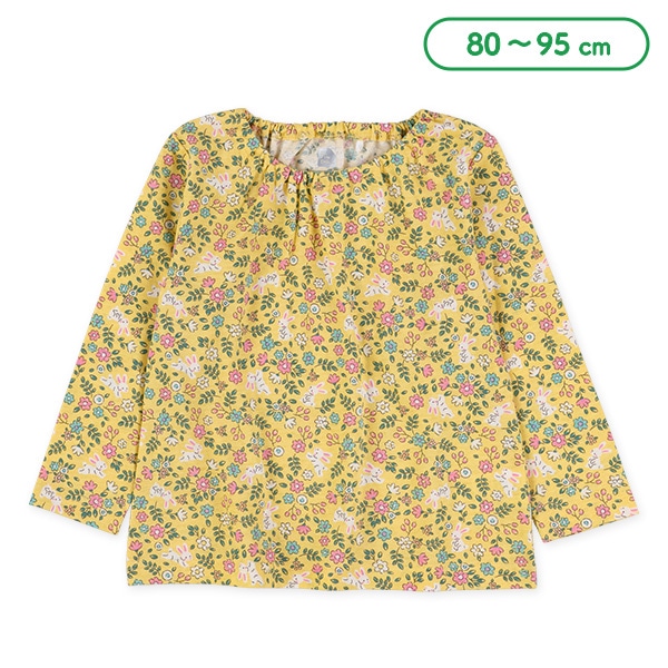 小花総柄スモック長袖Tシャツ
