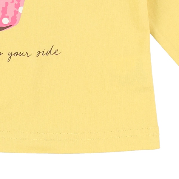 肩フリルうさぎ・ねこ長袖Ｔシャツ