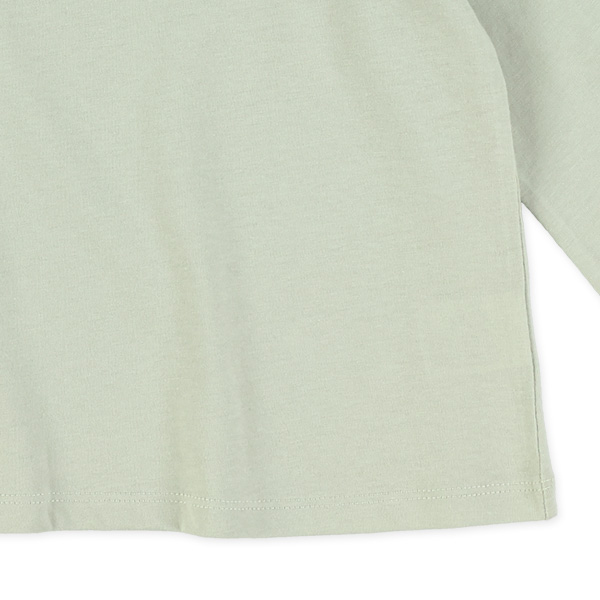 肩フリル長袖Tシャツ