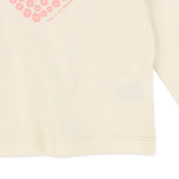 ハートリボン付き長袖Ｔシャツ