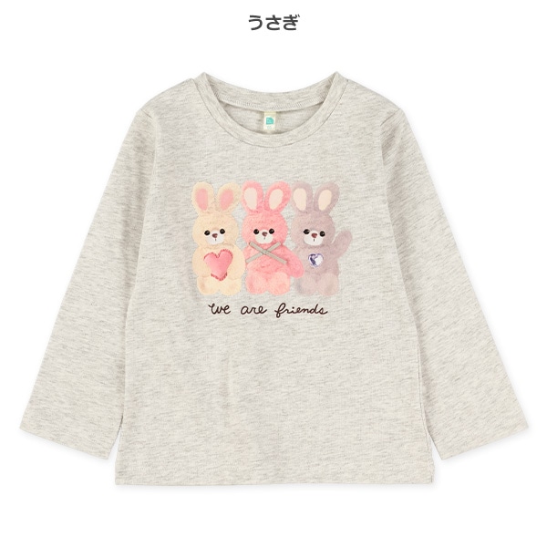 アニマルリボン長袖Tシャツ