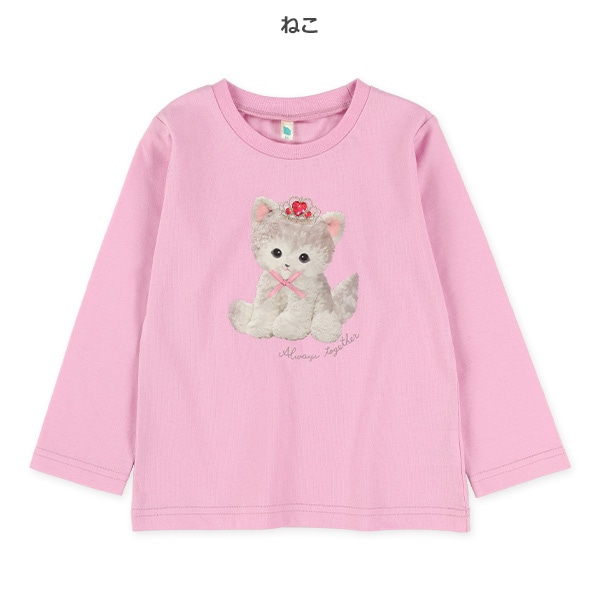 アニマルリボン長袖Tシャツ