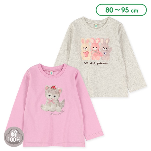 アニマルリボン長袖Tシャツ