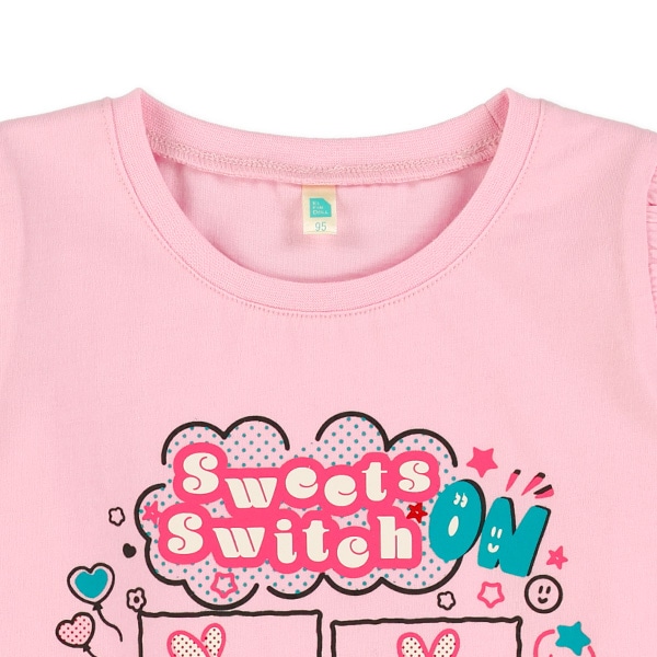 肩フリルうさぎ長袖Tシャツ