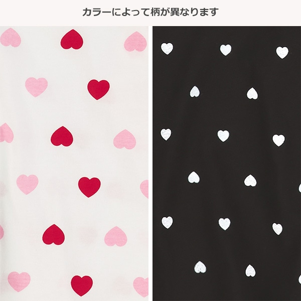 肩フリルハート長袖Tシャツ