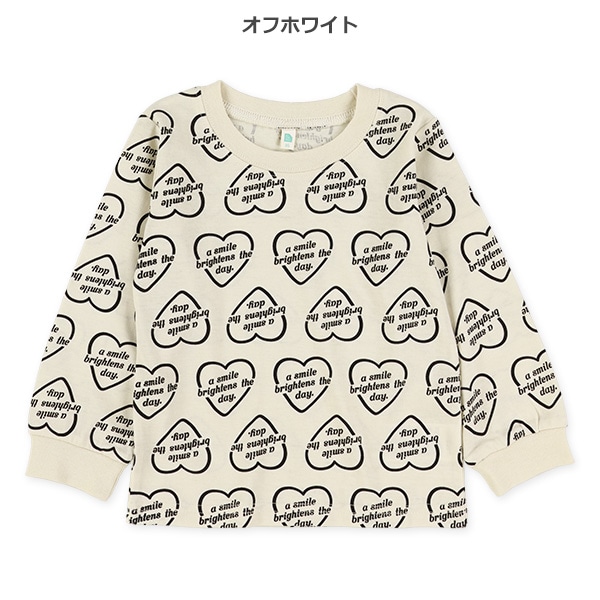 ロゴハート総柄長袖Tシャツ