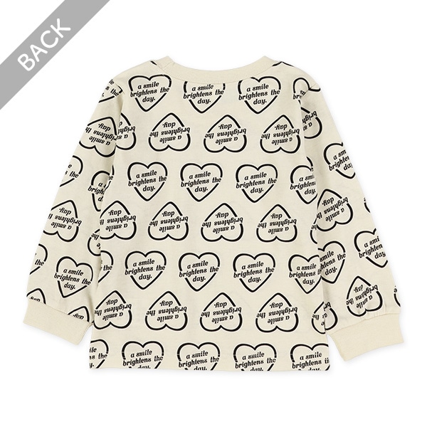 ロゴハート総柄長袖Tシャツ