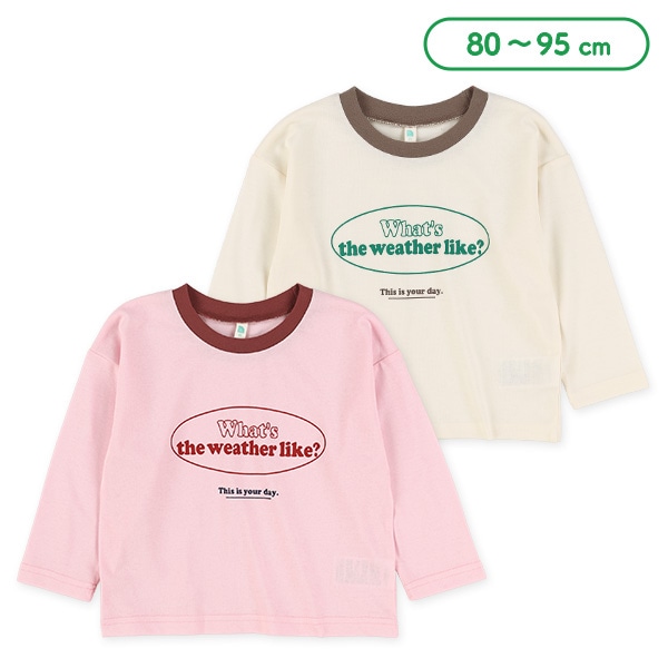 胸ロゴリンガー長袖Tシャツ