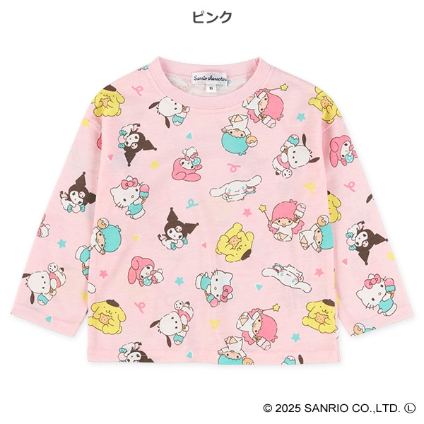 総柄長袖Tシャツ（サンリオキャラクターズ）