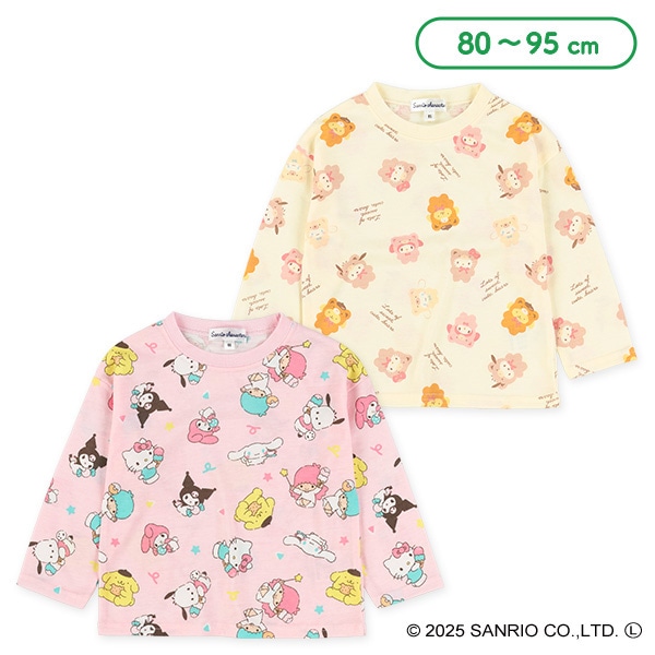総柄長袖Tシャツ（サンリオキャラクターズ）