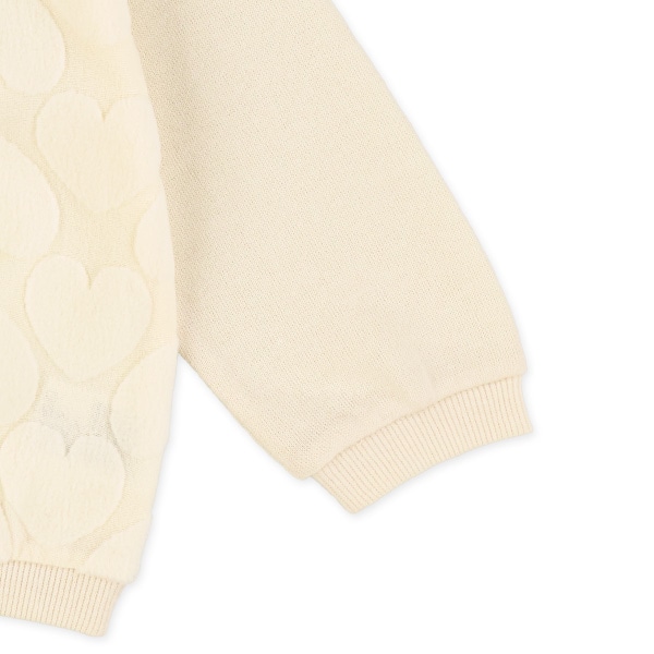 ハートジャガート袖薄手トレーナー