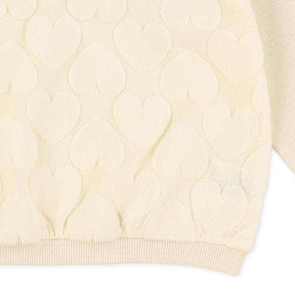 ハートジャガート袖薄手トレーナー