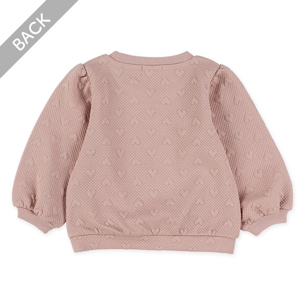 ジャガードハート柄薄手トレーナー