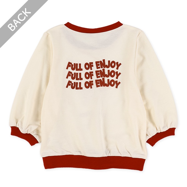 ミニ裏毛リボンロゴ長袖Tシャツ