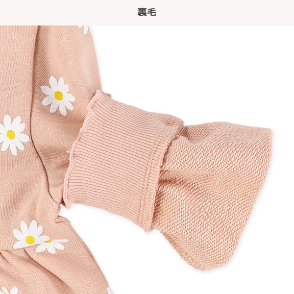 裏毛花総柄切り替えトレーナー