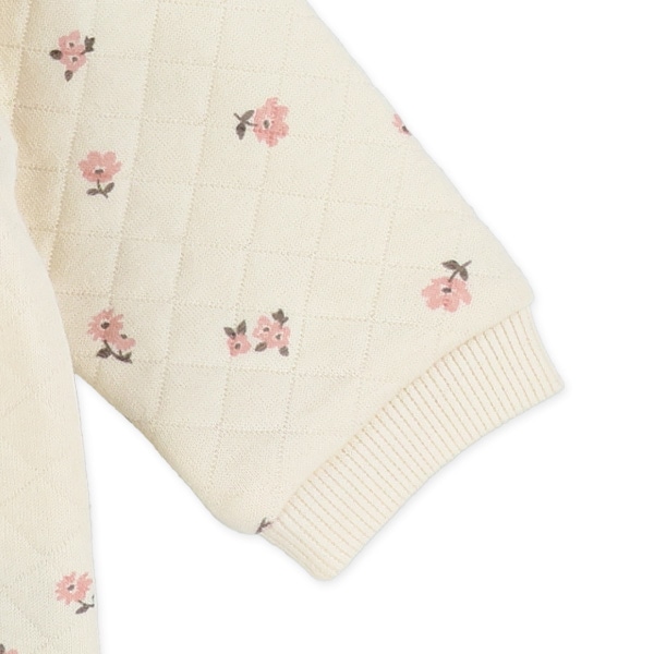 キルト花柄フリルトレーナー