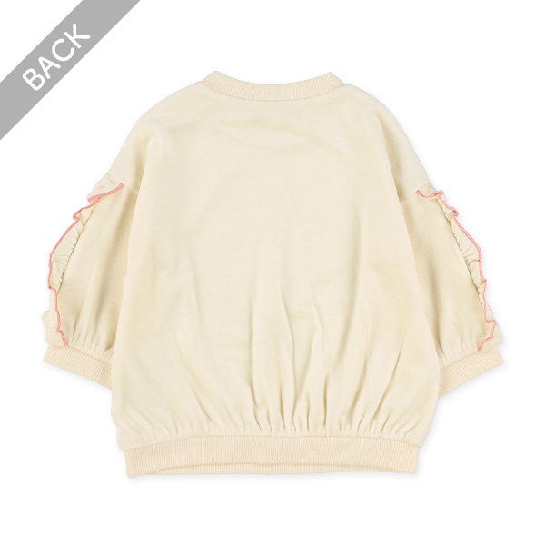 袖フリルトレーナー