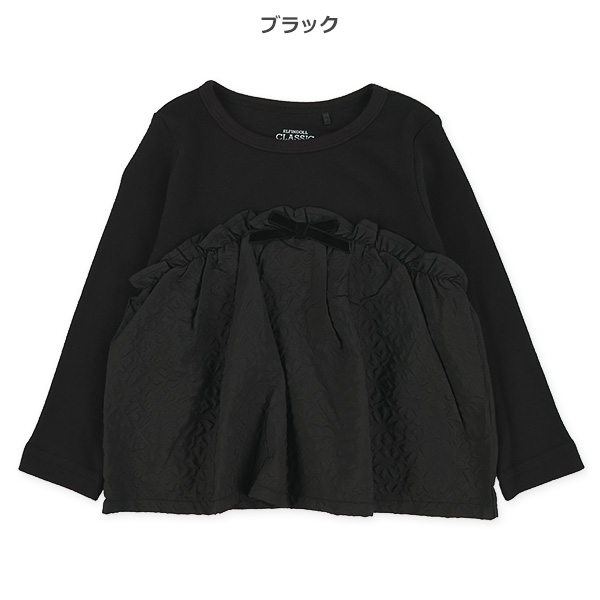 切り替えレイヤー風長袖Tシャツ