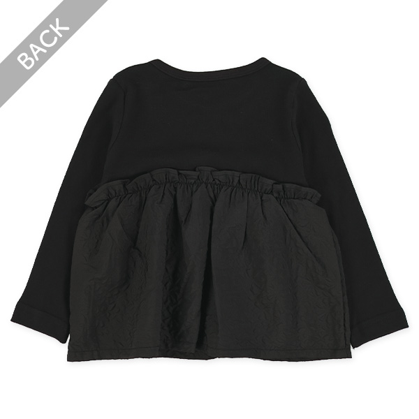 切り替えレイヤー風長袖Tシャツ