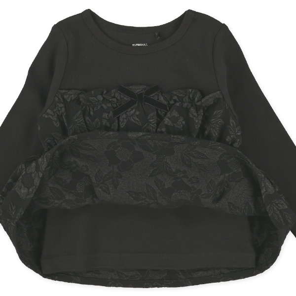 ふくれジャガードビスチェレイヤード風長袖Tシャツ