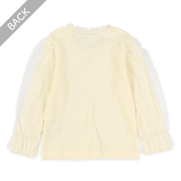 テレコレースハイネック長袖Tシャツ